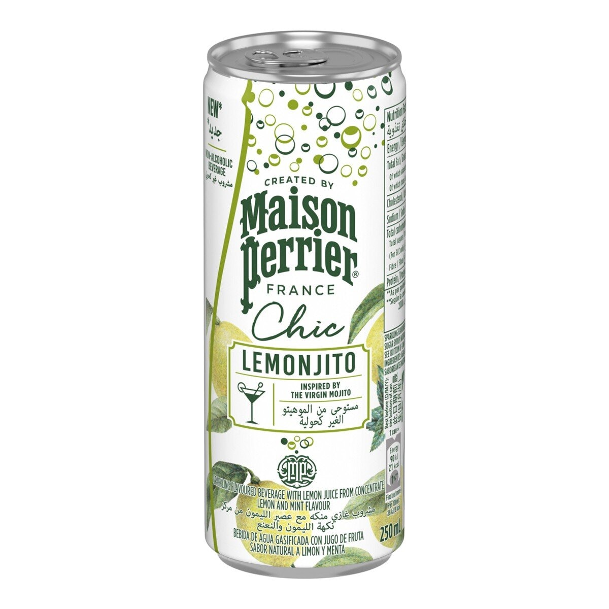 Maison Perrier 沛綠雅 Chic 氣泡雞尾酒風味飲 (檸檬莫西多) 250毫升 X 24入