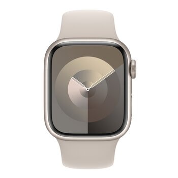 Apple Watch S9 (GPS) 45公釐 星光色鋁金屬錶殼 星光色運動型錶帶
