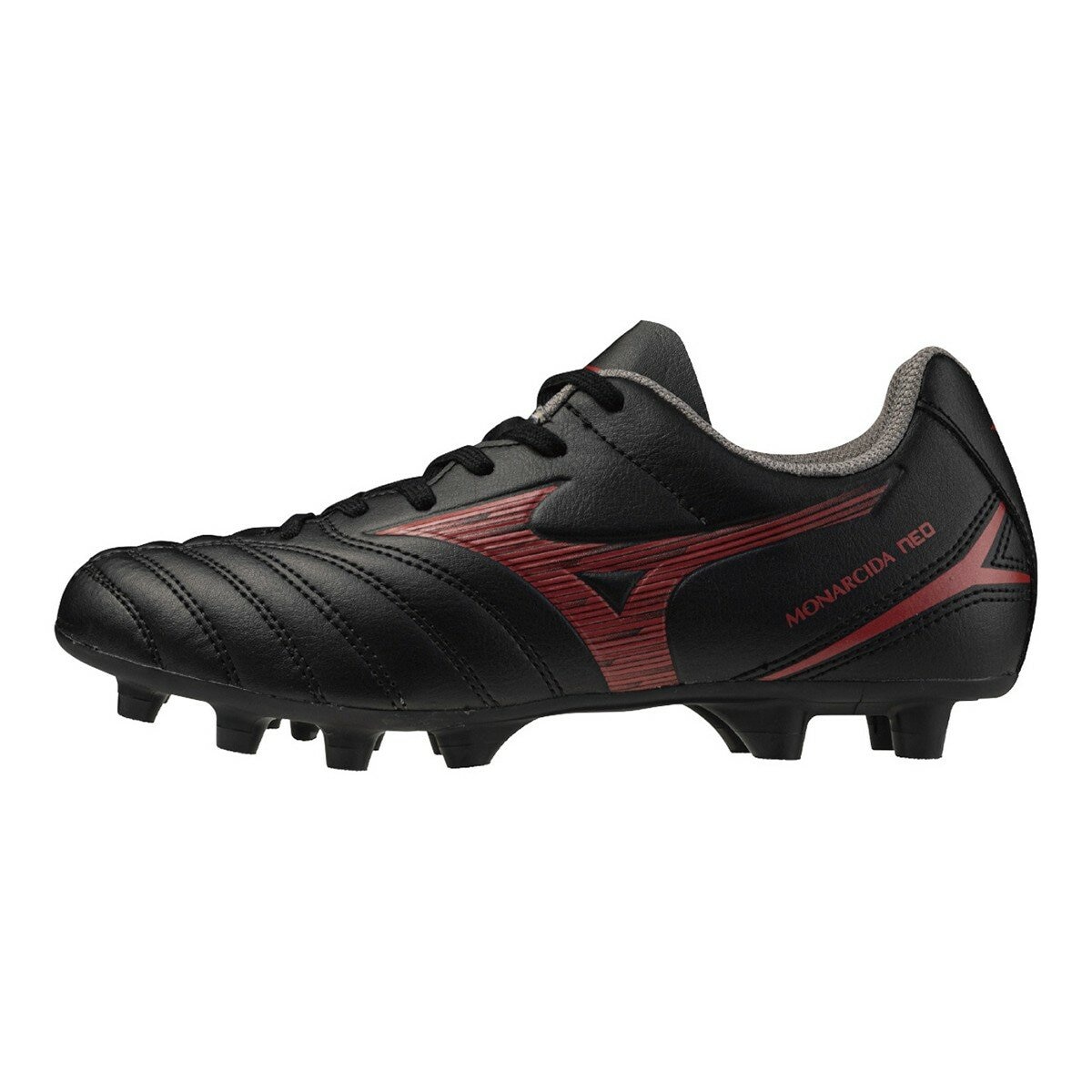Mizuno 兒童足球鞋 MONARCIDA NEO lll SELECT Jr P1GB252500 黑+紅 23公分 Mizuno 兒童足球鞋 MONARCIDA NEO lll SELECT Jr P1GB252500 黑+紅 23公分