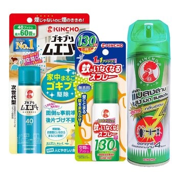 金鳥魔緣斷噴霧劑 1入 + 金鳥泰好噴油性殺蟲劑 1入 + 日本金鳥噴一下空間防蚊蠅噴霧劑 1入