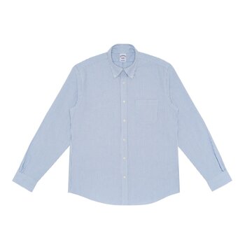 Brooks Brothers 男長袖襯衫 藍色條紋 S