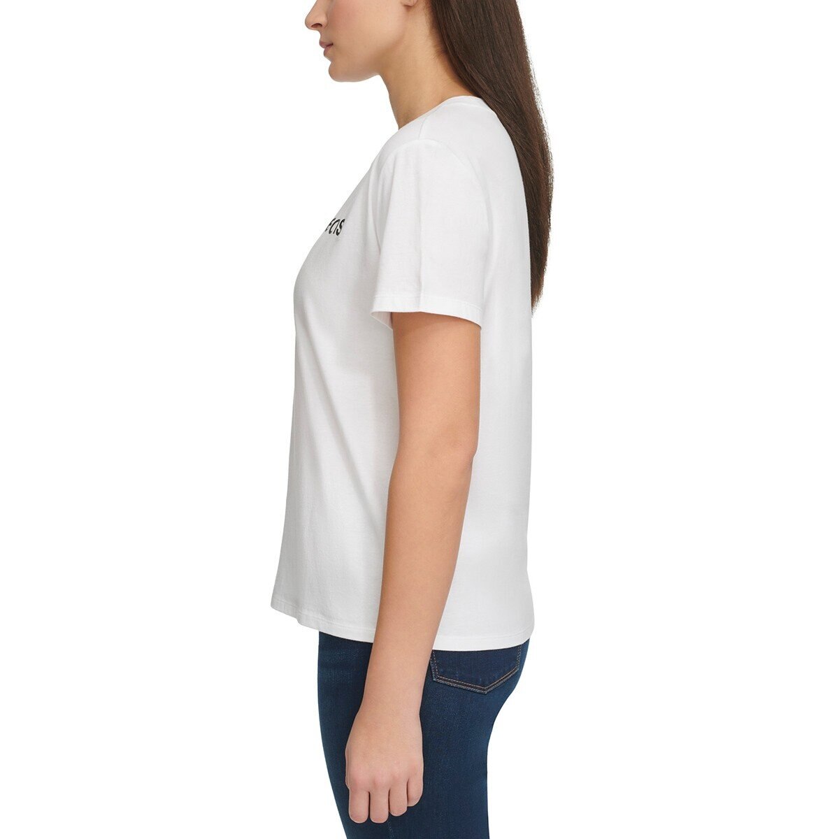 Calvin Klein Jeans 女短袖圓領上衣 白 L