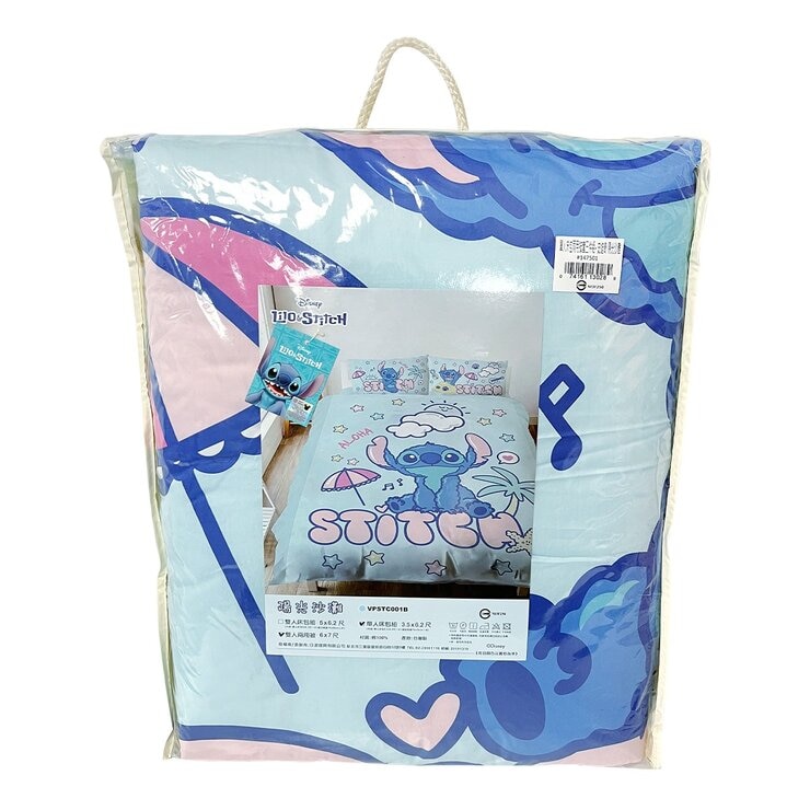 MIT 精梳棉單人床包 雙人兩用被套 3件組 史迪奇 陽光沙灘