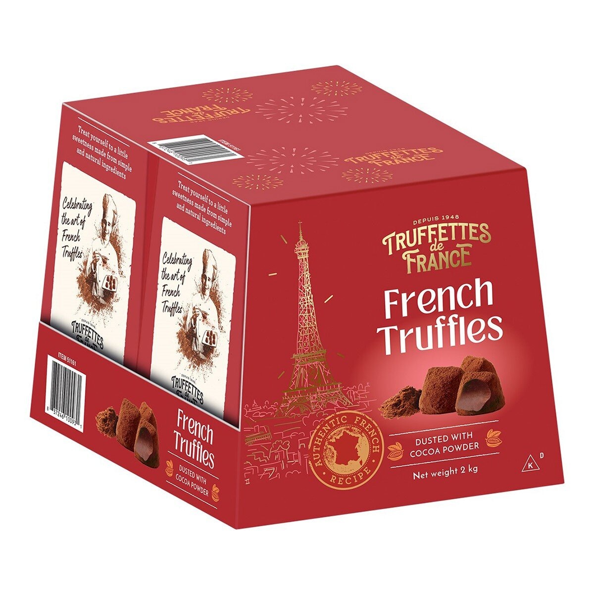Truffettes de France 松露造型巧克力風味球 1公斤 X 2入 Truffettes de France 松露造型巧克力風味球 1公斤 X 2入