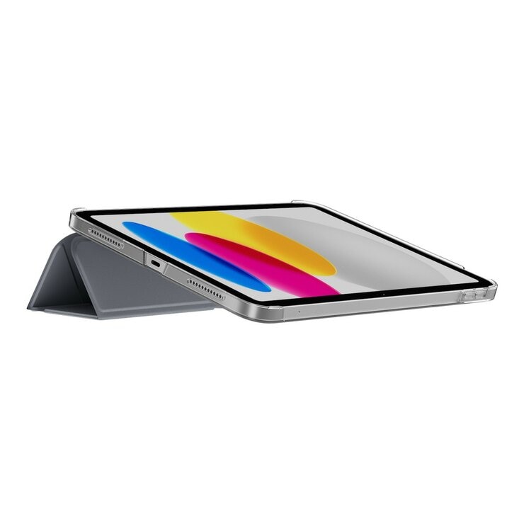 MAGEASY Facet 全方位支架透明背蓋保護套 適用於 2022 iPad 10.9吋 A14 & 2025 iPad 11吋 A16 阿拉斯加藍