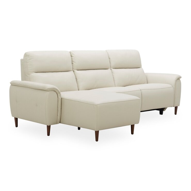 Aiden & Ivy 牛皮電動L型沙發 左