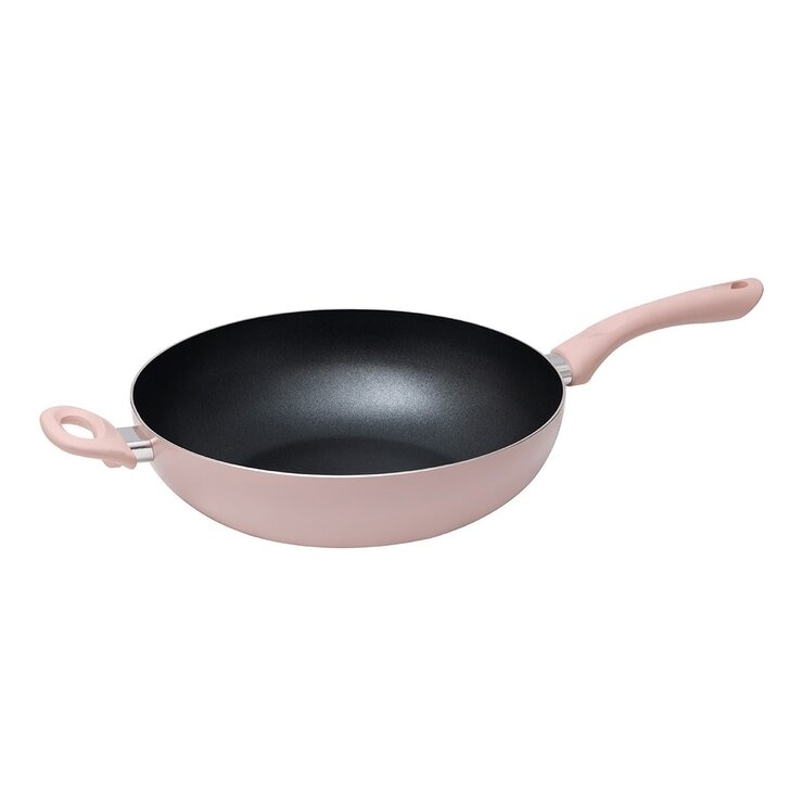 樂扣樂扣 霧感莫蘭迪IH不沾單柄鍋 2件組 30公分平煎鍋 + 32公分炒鍋