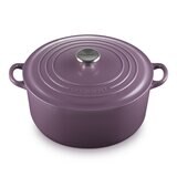 Le Creuset 雙耳圓形鑄鐵鍋 含鋼頭鍋蓋 28公分 水晶紫