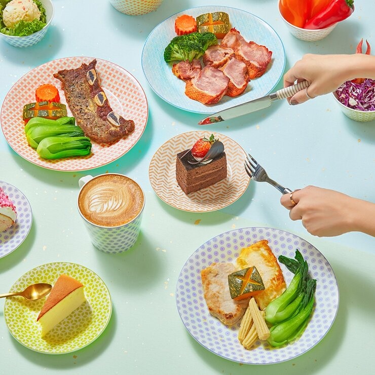 皇家道爾頓 北歐復刻系列 23公分平盤 X 4件組 粉彩四重奏