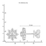0.75克拉 14K白K金 圓形鑽石耳環 VS2/I