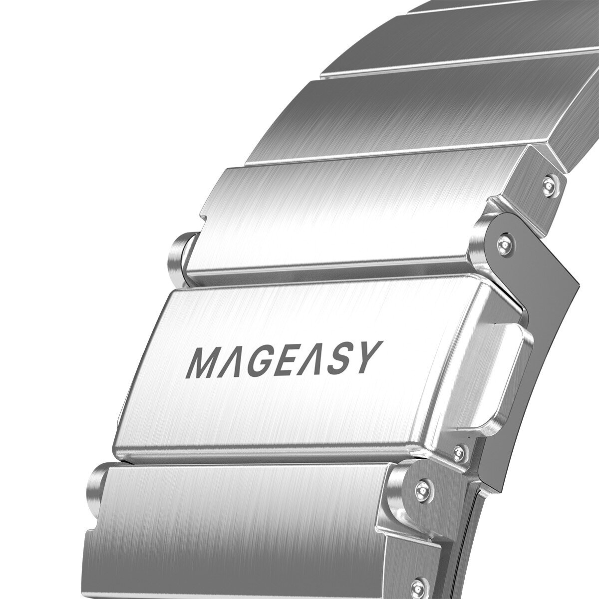 MAGEASY Maestro 不鏽鋼鏈錶帶 44-49 mm 銀