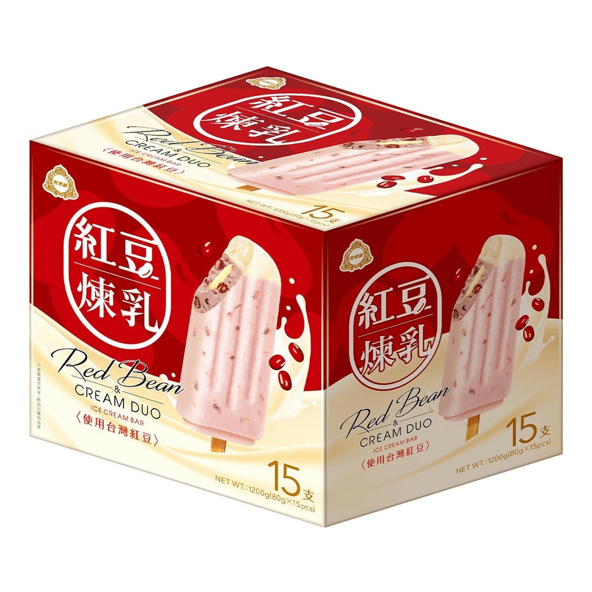 杜老爺 紅豆煉乳雪糕 80公克 X 15枝 杜老爺 紅豆煉乳雪糕 80公克 X 15枝