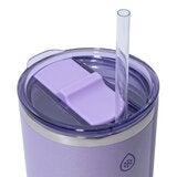 ThermoFlask 不鏽鋼保冷保溫馬克杯 含吸管 474毫升 X 2件組 紫+綠 ThermoFlask 不鏽鋼保冷保溫馬克杯 含吸管 474毫升 X 2件組 紫+綠