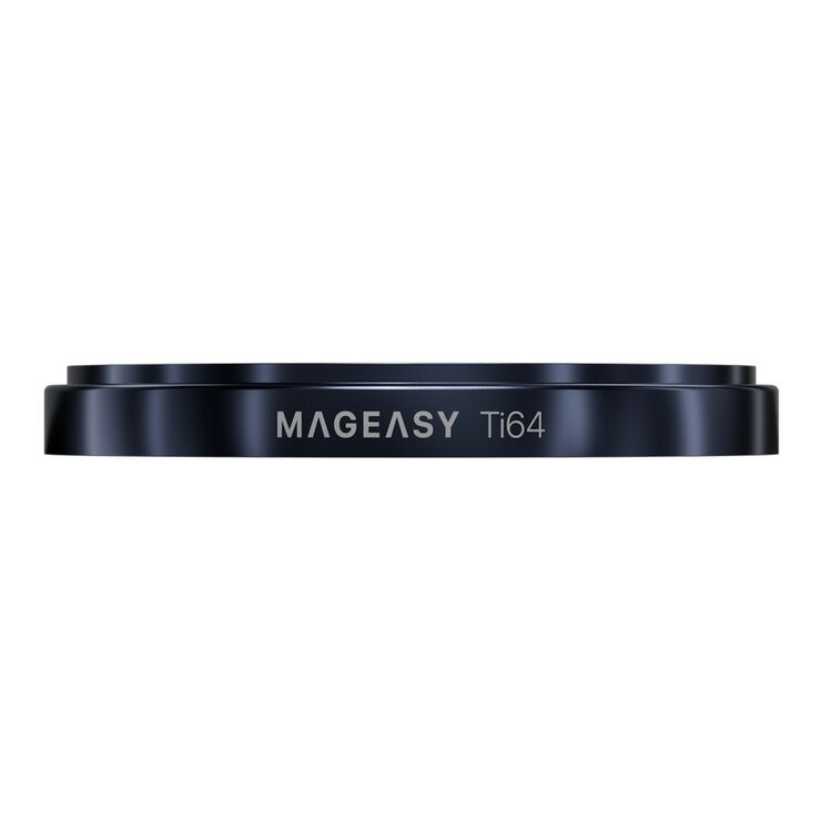 MAGEASY MagStand 360 M 磁吸旋轉支架防摔手機殼 iPhone 17 Pro(透明) + 鏡頭保護貼Lenz 鈦合金(午夜鈦) + Vetro 9H 鋼化玻璃保護膜