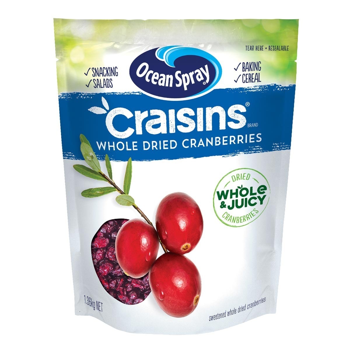 Ocean Spray 全果蔓越莓乾1360公克 Costco 好市多
