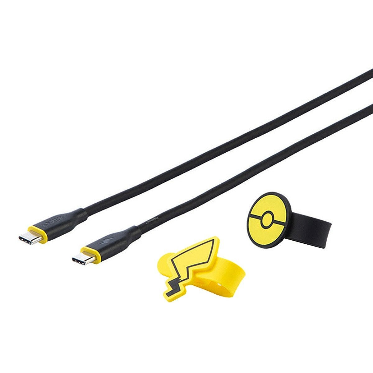 ANKER A8553 皮卡丘 Type-C 240W 1.8公尺 充電線 兩入組 黑色