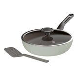 BergHOFF Glints系列 陶瓷不沾塗層單柄炒鍋 28公分含玻璃上蓋 & 鍋鏟 X 1入 BergHOFF Glints系列 陶瓷不沾塗層單柄炒鍋 28公分含玻璃上蓋 & 鍋鏟 X 1入