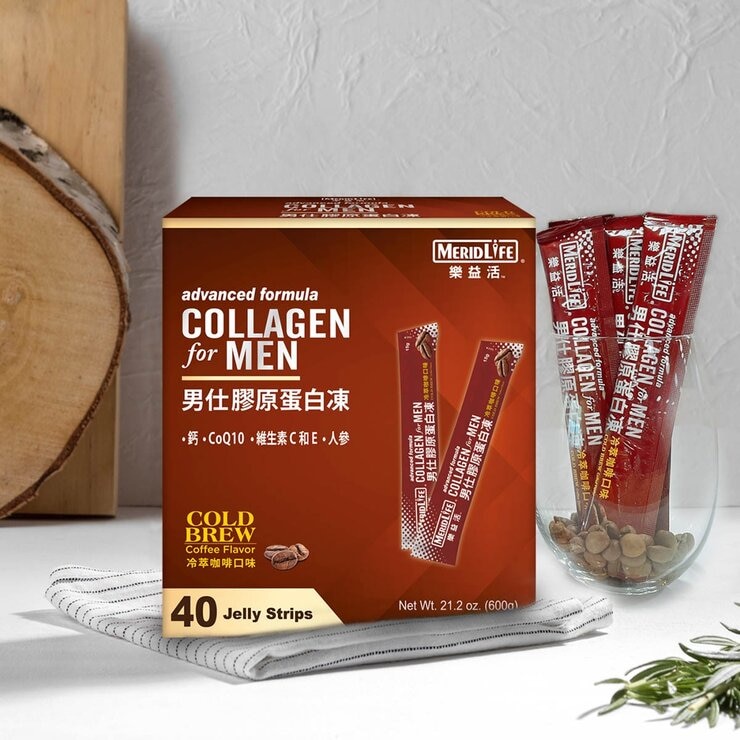 MeridLife Advanced Formula Collagen For Men Cold Brew Coffee Flavor 40-Pack