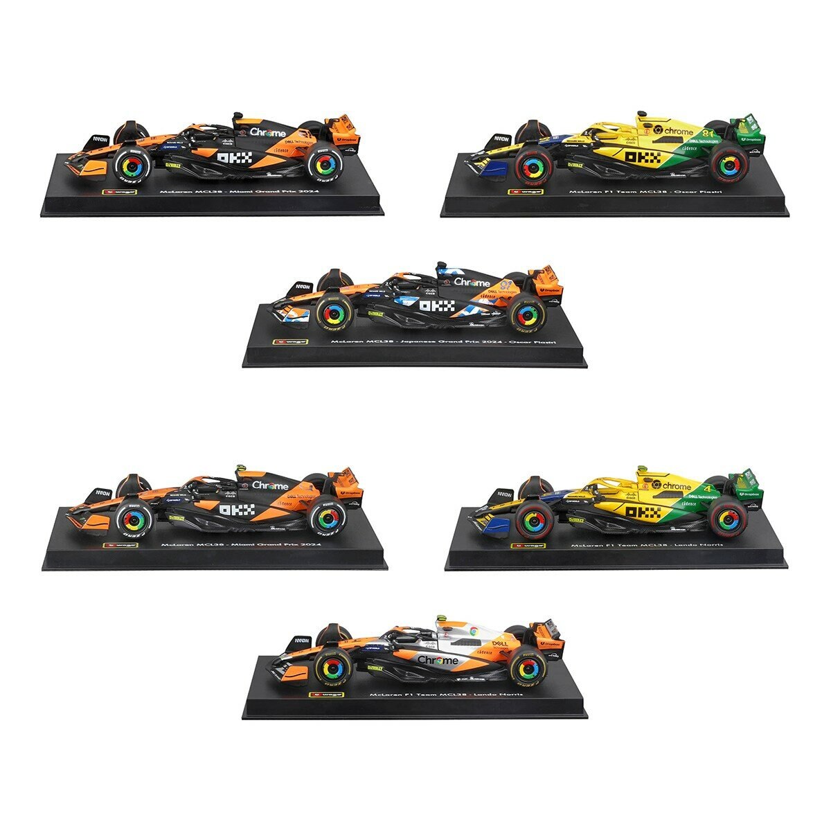 Bburago 1:43 F1 賽車收藏模型車 6入組 McLaren / 3歲以上