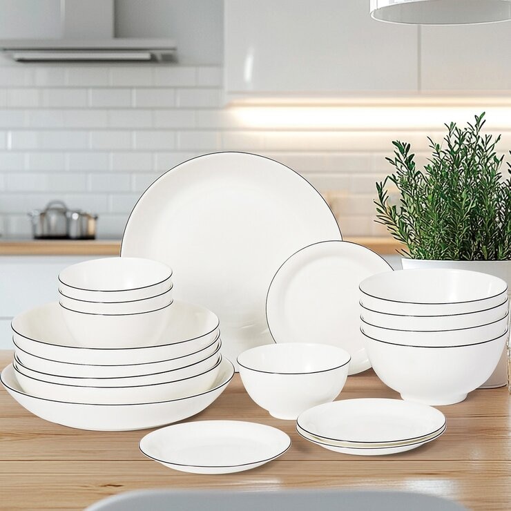 Homy 骨質瓷餐具 18件組