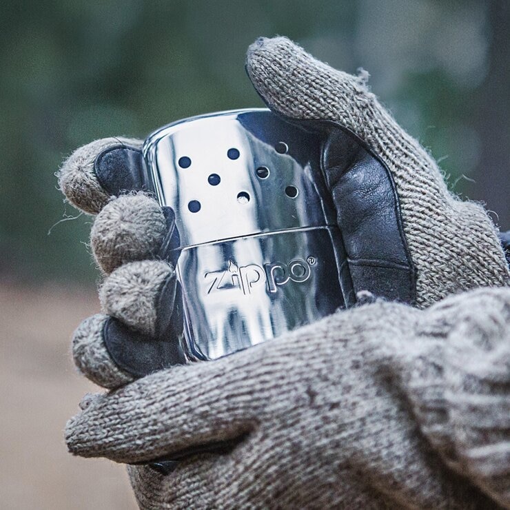 ZIPPO 暖手爐 銀色 + 打火機油 125ml
