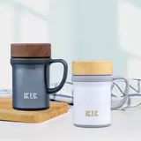 艾可 陶瓷保溫手把杯 410毫升 兩入組