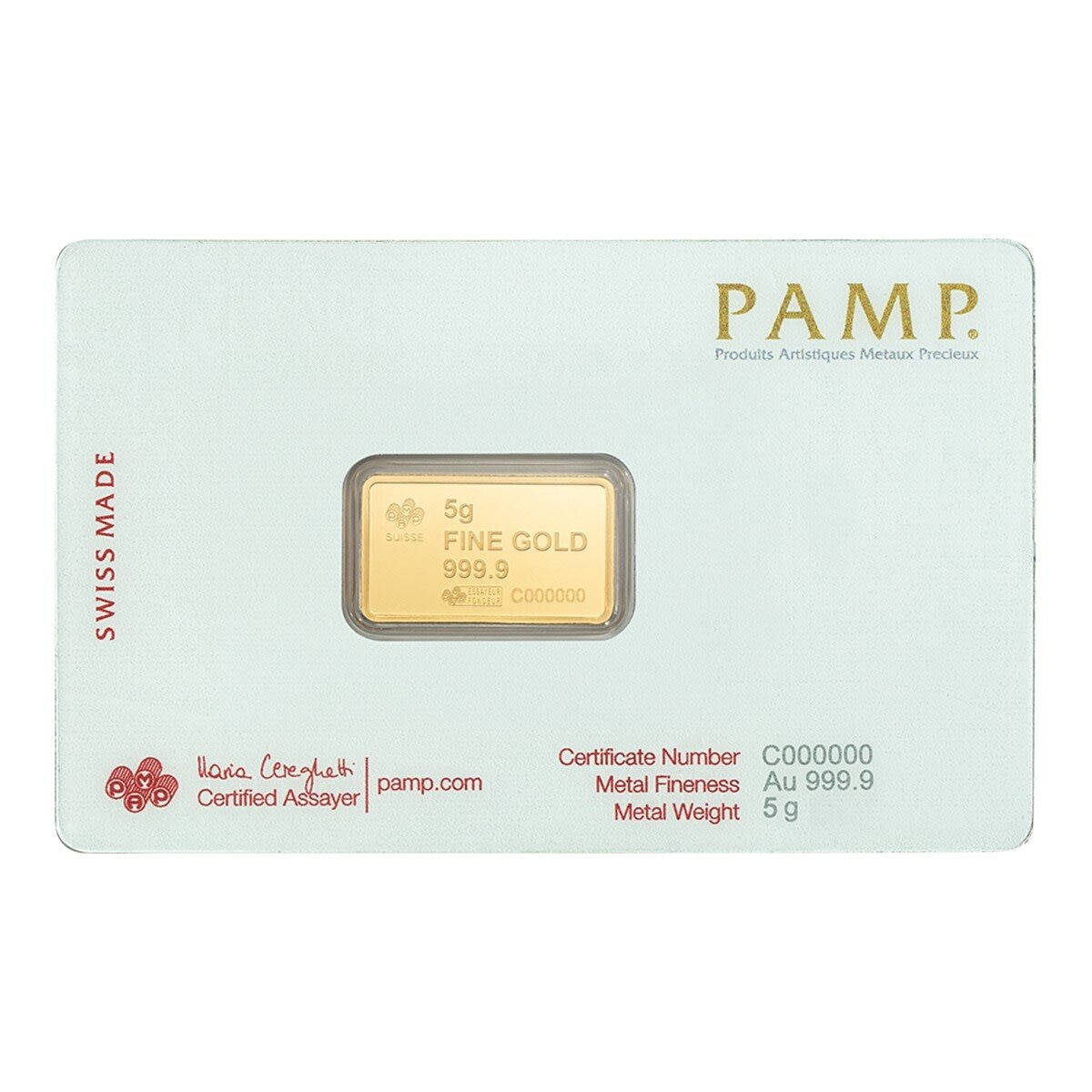 PAMP 美國自由紀念金條 999.9純金 5公克