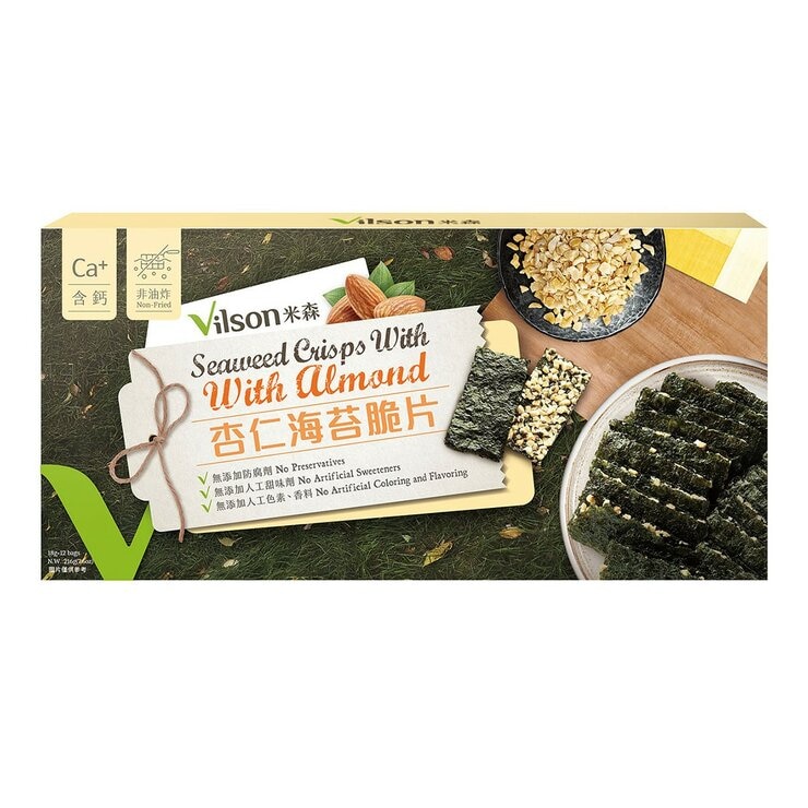 米森 杏仁海苔脆片 18公克 X 12包 X 2盒