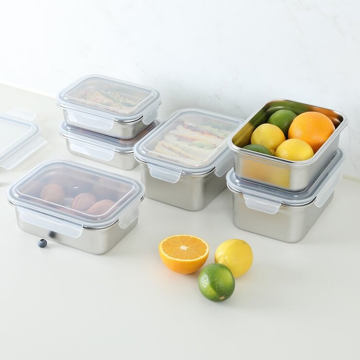 Neoflam 可微波不鏽鋼保鮮盒 含蓋12件組