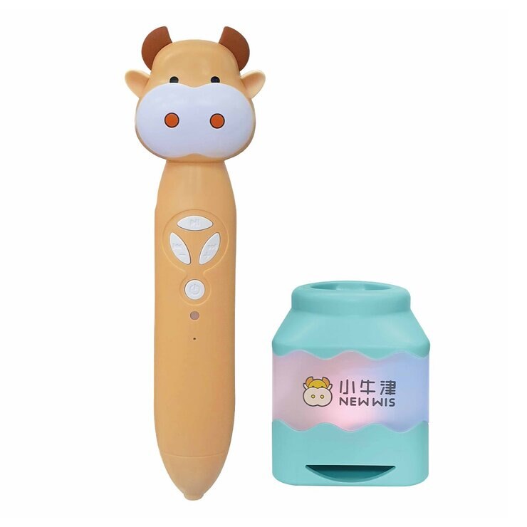 小牛津 鉑金版64G奶茶牛點讀筆/音樂充電筆座典藏版