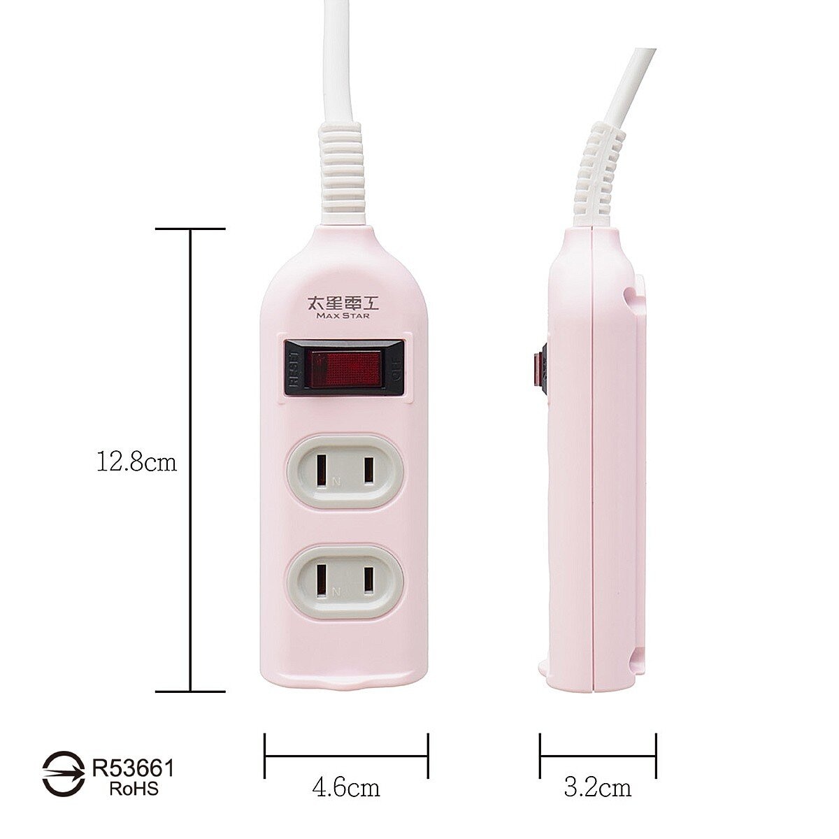 太星電工 一開三插延長線延長線 2P9尺 3入 粉色 太星電工 一開三插延長線延長線 2P9尺 3入 粉色