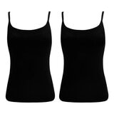 Body Blue 女細肩帶背心2入組 黑