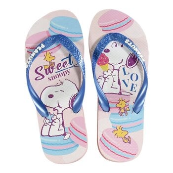 Snoopy 夾腳拖鞋 粉藍 Snoopy 夾腳拖鞋 粉藍