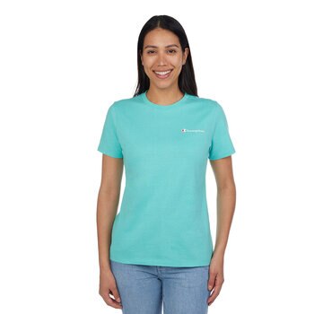 Champion 女Logo純棉圓領短袖上衣