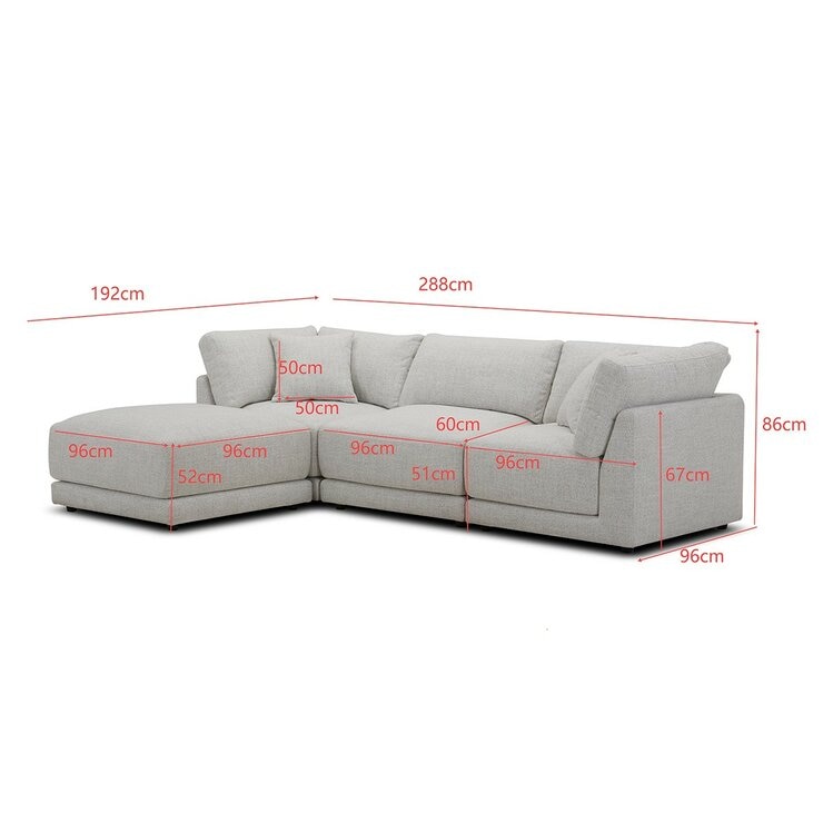 Aiden & Ivy 布面模塊可移動式沙發