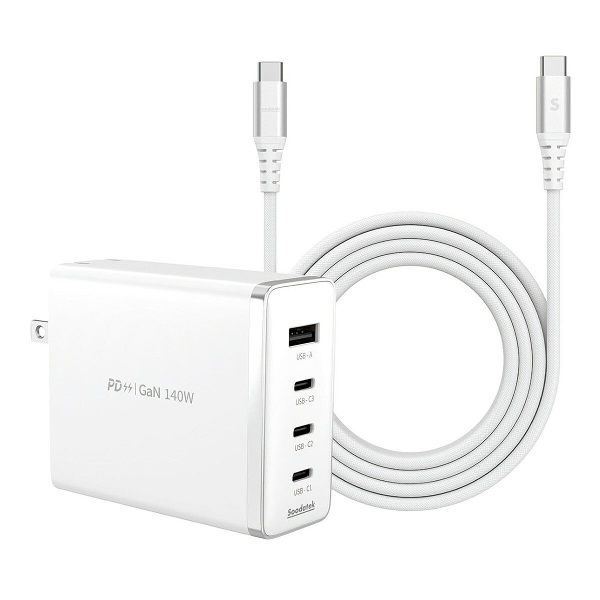 Soodatek GaN PD140W 氮化鎵急速充電 USB-C 套裝