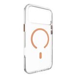 MAGEASY Bright M 不發黃軍規磁吸透明殼 iPhone 17 Pro Max(珊瑚磁圈) + 鏡頭保護貼Lenz鈦合金(鈦白) + Vetro 9H 鋼化玻璃保護膜