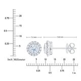 0.60克拉 14K白K金 圓形鑽石耳環 VS2/I