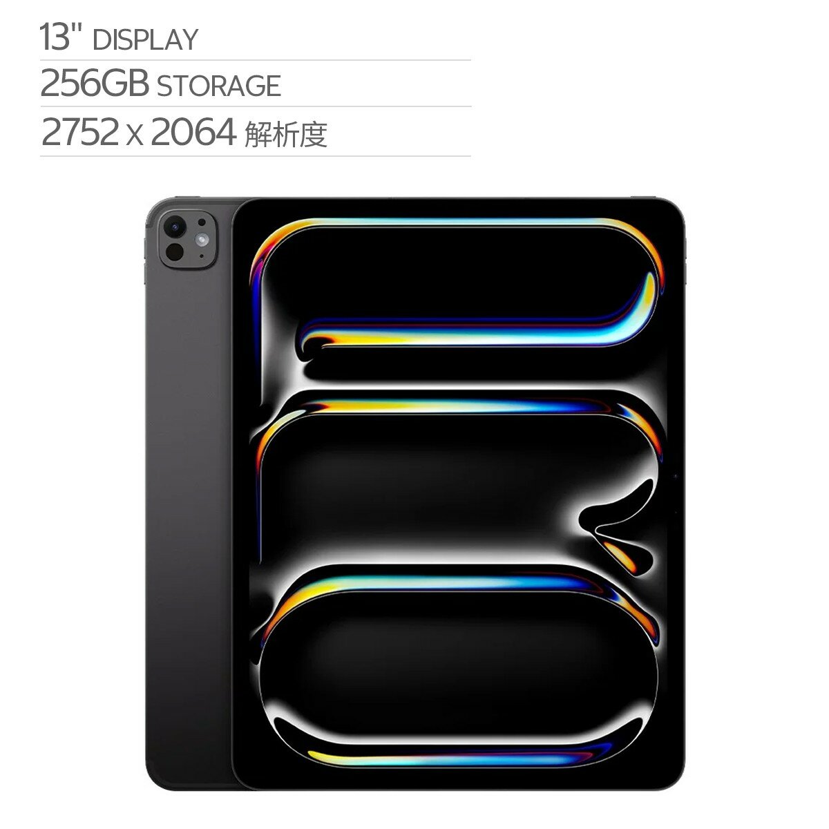 Apple 13 吋 iPad Pro Wi‑Fi + 行動網路 256GB 配備標準玻璃 太空黑色
