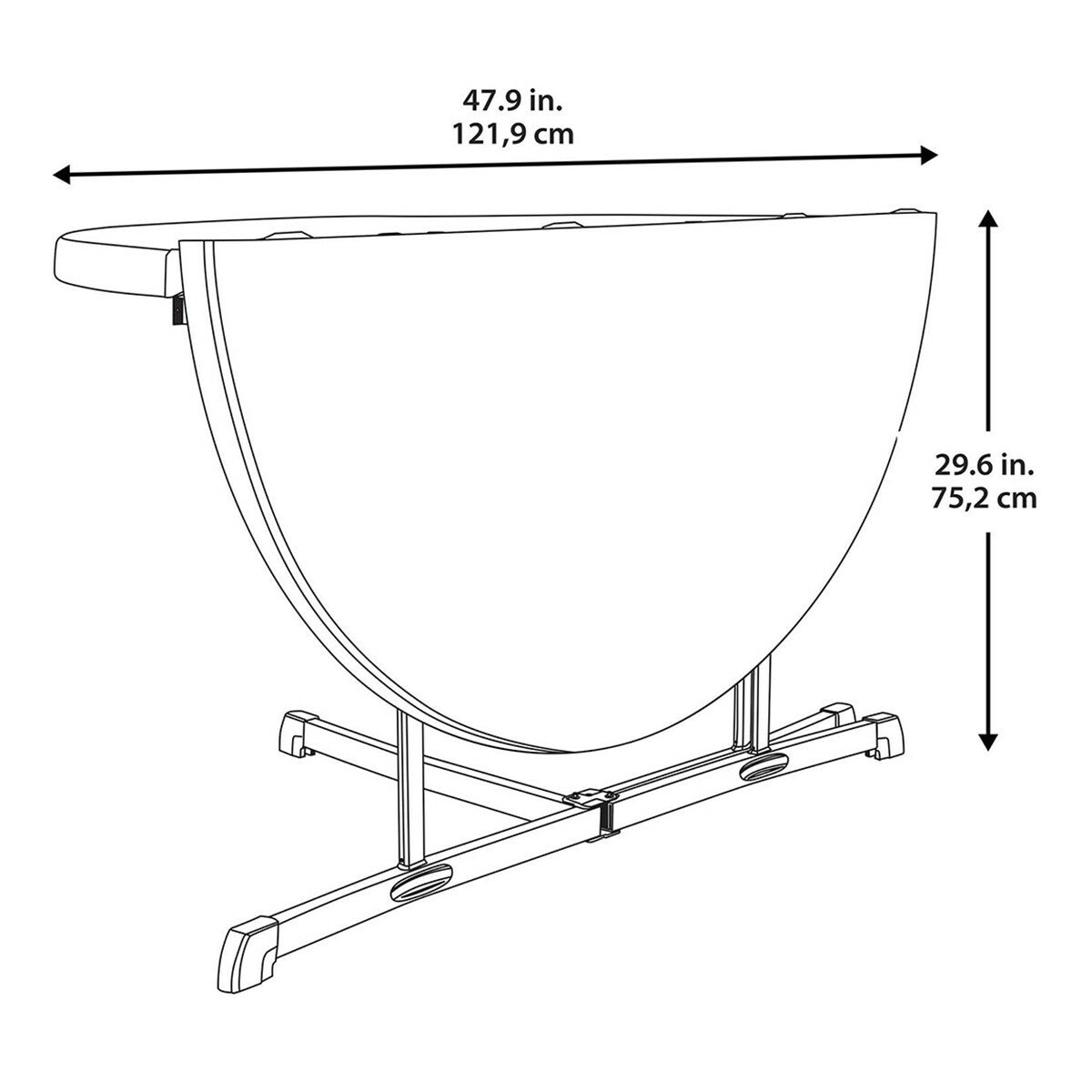 Lifetime 48吋 摺疊圓桌 7入