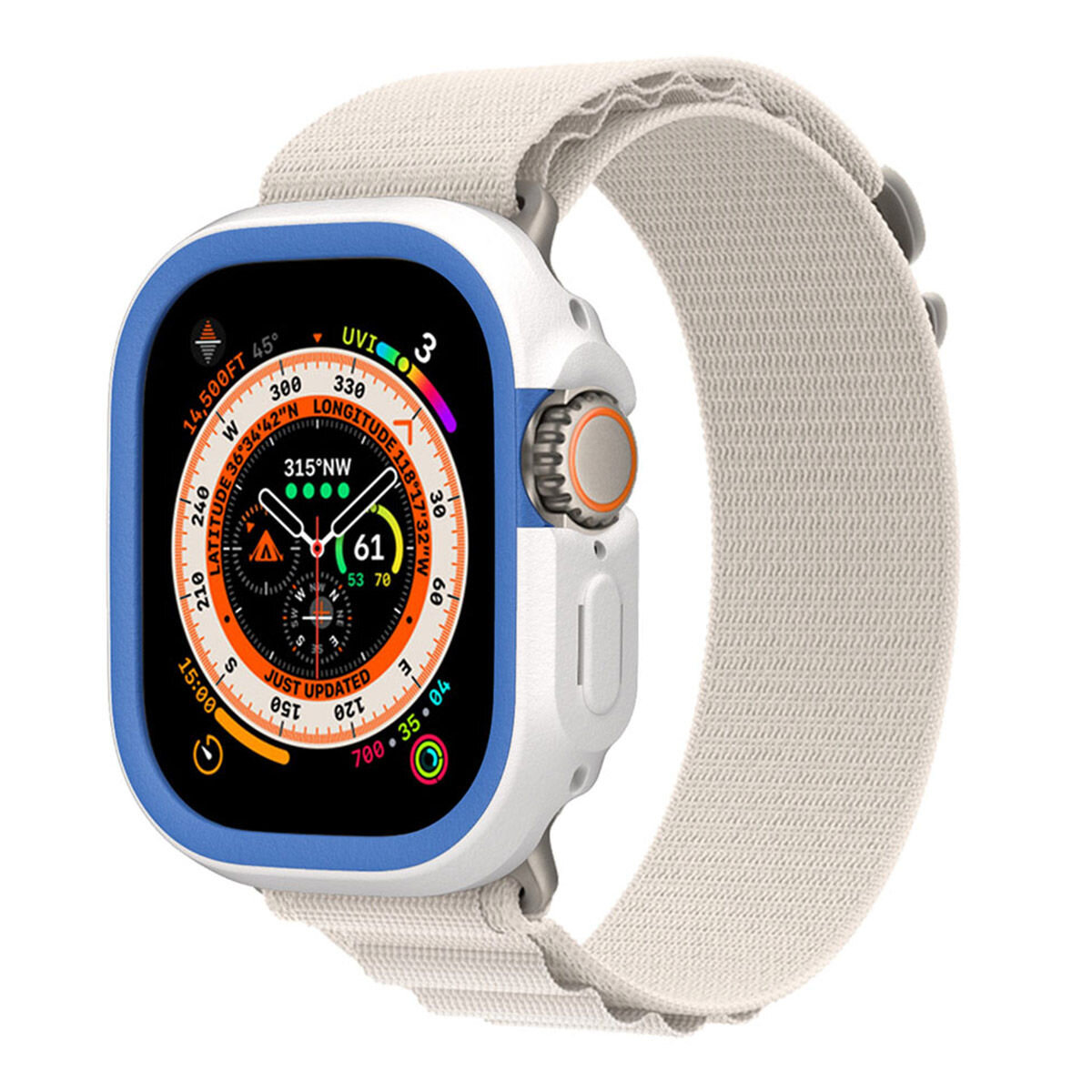 犀牛盾 Apple Watch Series 9/8/7 共用 41公厘 CrashGuard NX保護殼 + 4色飾條 粉/藍/紫/綠
