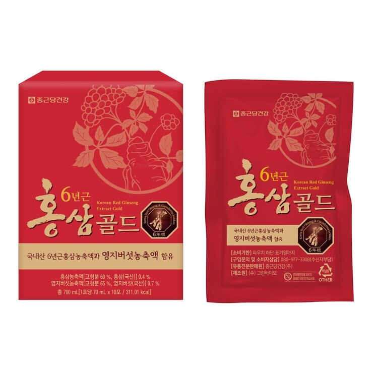 Chong Kun Dang 6 Years Old Korean Red Ginseng Extract Gold 70 ml X 30-Pack