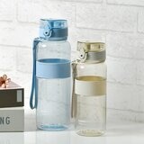 樂扣樂扣 Tritan 彈蓋提帶冷水壺 X 2件組 650毫升 迷霧灰 + 1000毫升 雲彩藍
