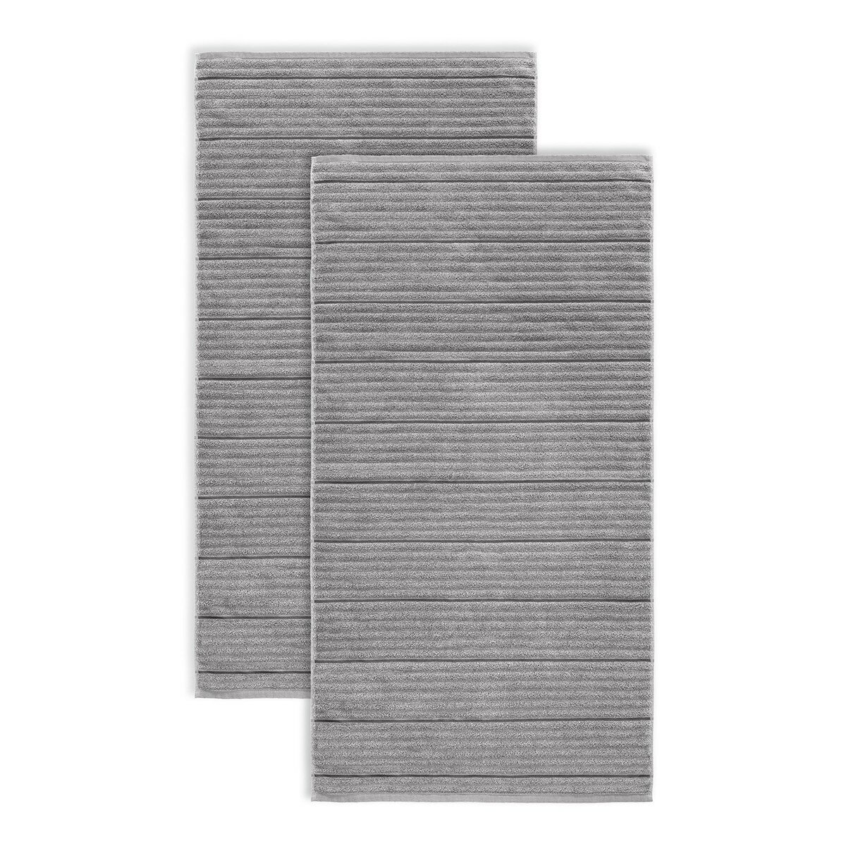 Welhome 波紋純棉浴巾 76公分 X 147公分 灰