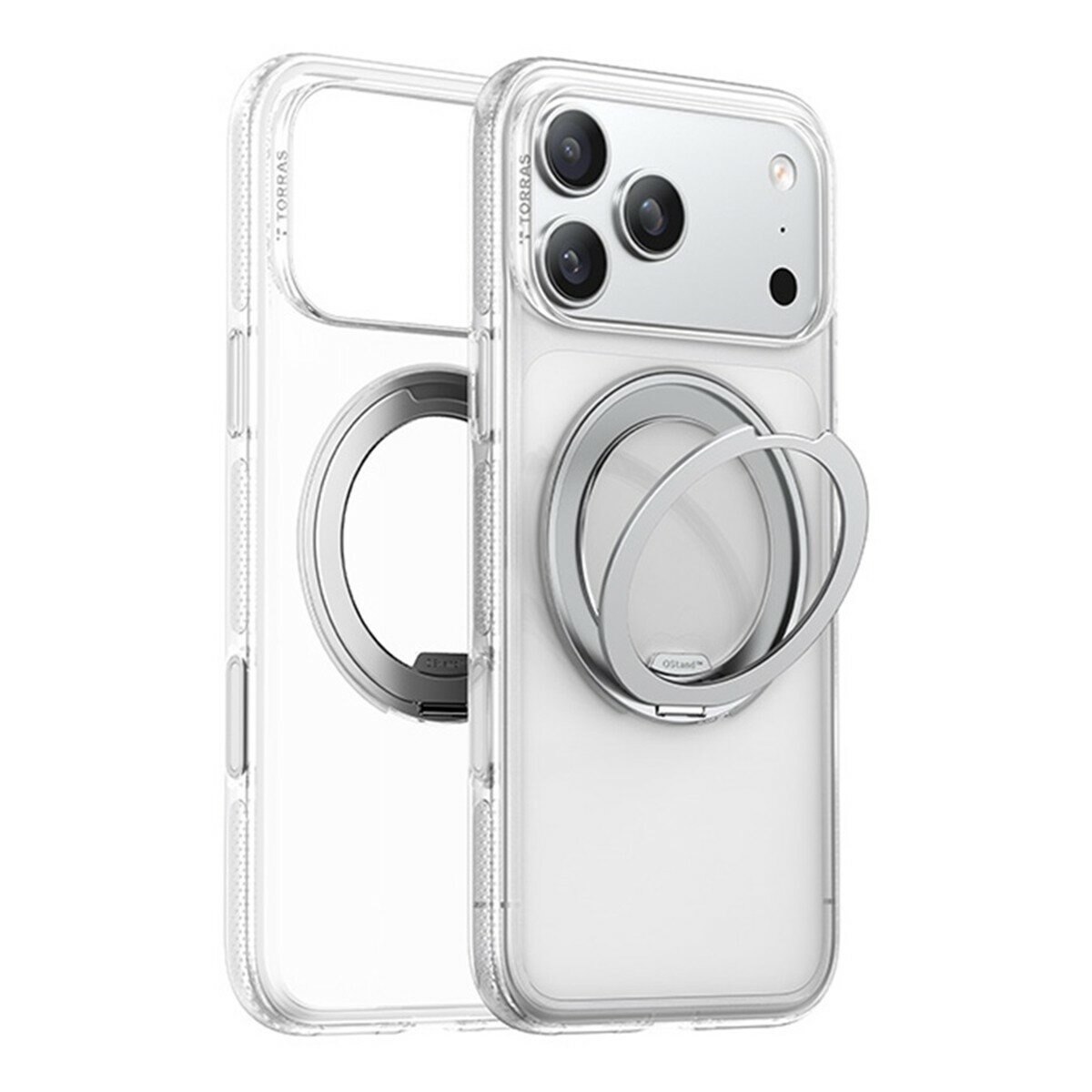 Torras Ostand R Fitness 磁吸360度旋轉支架防摔手機殼 iPhone 17 Pro Max + Insta II Master 高清滿版螢幕鋼化玻璃保護貼