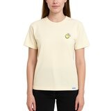 Smiley World 女短袖圓領上衣 淺黃