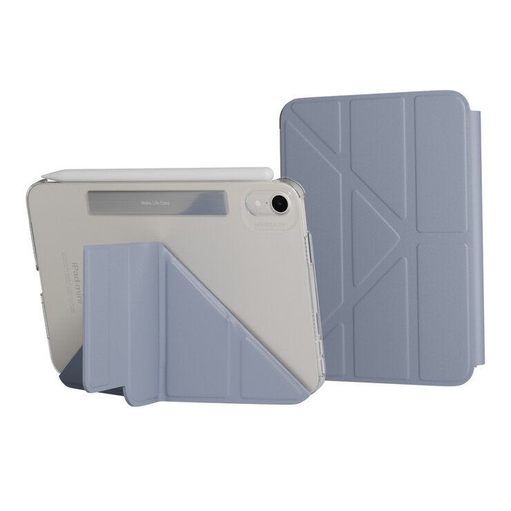 MAGEASY Facet 全方位支架透明背蓋保護套 iPad mini 7 2024 / A17 Pro / iPad mini 6 2021 阿拉斯加藍 MAGEASY Facet 全方位支架透明背蓋保護套 iPad mini 7 2024 / A17 Pro / iPad mini 6 2021 阿拉斯加藍