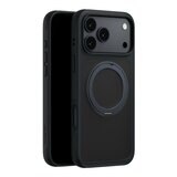 MAGEASY MagStand 360 M 磁吸旋轉支架防摔手機殼 iPhone 17 Pro Max(午夜) + 鏡頭保護貼Lenz + Vetro 9H 鋼化玻璃保護膜