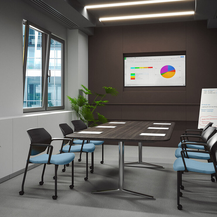 Musical Chairs Impressa 輪型扶手訪客椅