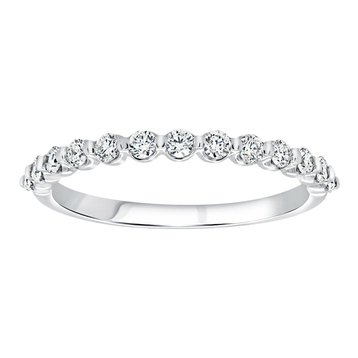 0.37克拉 18K白K金 圓形鑽石戒指 VS2/I